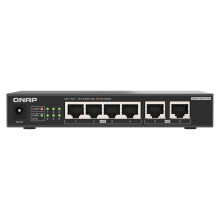 QNAP 4-port 2.5GbE and 2-port 10GbE Multi-Gig unmanaged switch. Affordably upgrade to high-speed networking (QSW-2104-2T-R2)