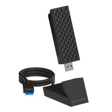 NETGEAR Nighthawk WiFi 7 USB 3.0 Adapter (A9000) ? BE6500 Tri-Band Wireless Gigabit Speed (Up to 6.5 Gbps) ? 6 GHz Band ? Works with Any Router or