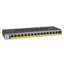 NETGEAR 16 Port PoE Gigabit Switch (GS116PP) - Unmanaged Network Switch - 16 x PoE+ @ 183 W Upgradeable, Desktop, Wall Mount or Rackmount, and Limited