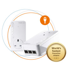 devolo Magic 2-2400 Lan Triple Starter Kit: (Up To 2400 Mbps For Your Powerline Home Network, 3x GB Lan Ports, Ideal For Online Gaming, 4k/8k Uhd