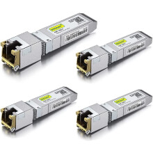 10Gtek [4 Pack 80-Meter 10GBase-T SFP+ to RJ45 Transceiver, RJ45 to SFP+ Copper Ethernet CAT.6a Module, Compatible for Cisco SFP-10G-T-80, Ubiquiti
