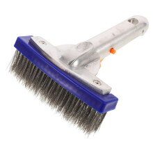 Heavy Duty Stainless Steel Pool Brush with Wire Bristles for Wall, Tile and Inground Pool Cleaning
