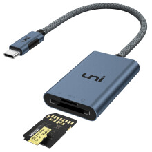 uni USB C Card Reader SD 4.0 312MB/S, 2 in 1 Aluminum USB C to Micro SD Card Adapter, External Memory Card Reader UHS-II for