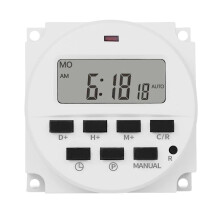 24V Digital Timer Switch Programmable Time Relay with Accurate Scheduling and Multiple On Off Settings