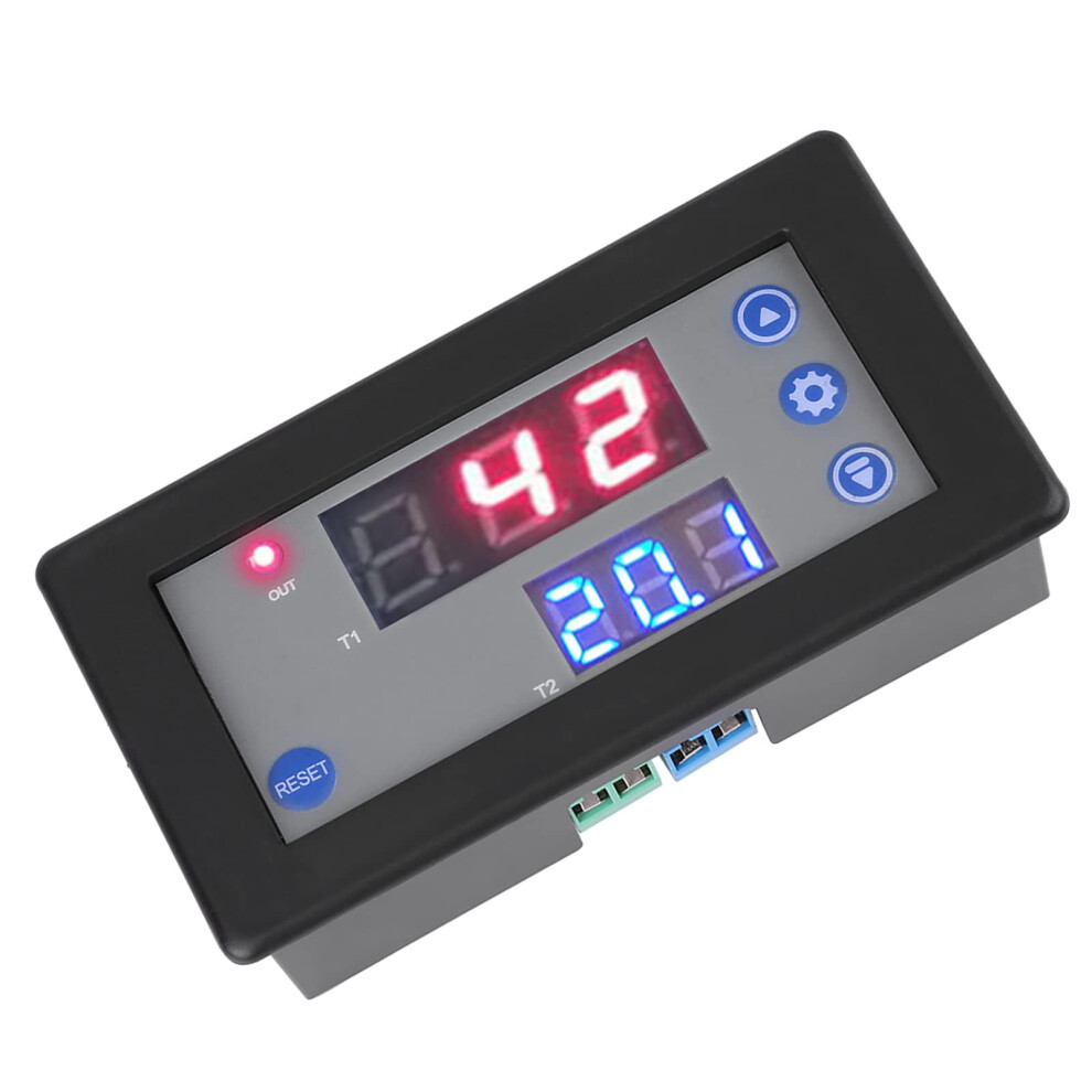 12V Programmable Delay Timer Relay With Dual Led Display, 6 Modes, 10A For Industrial Automation 9113335557352