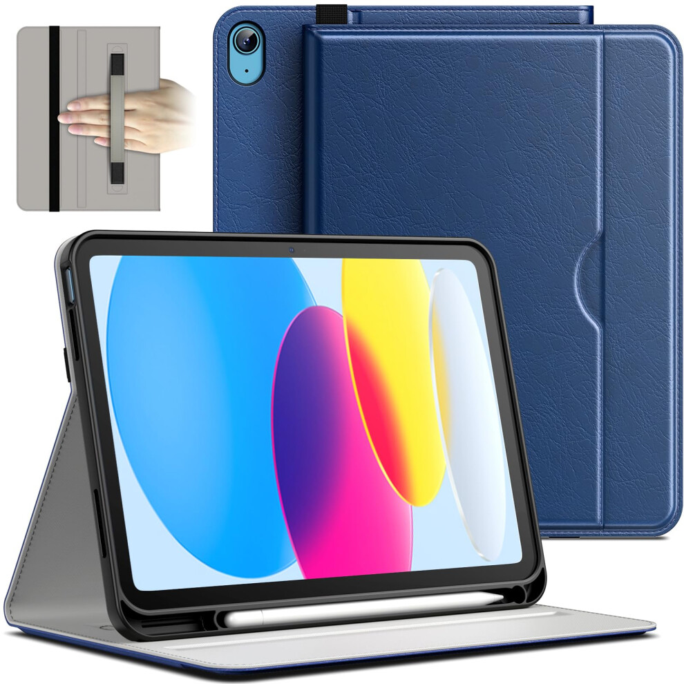 Jetech Case For Ipad (A16) 11Th/10Th Generation (2025/2022), Pu Leather Business Folio Protective Tablet Cover With Pencil Holder & Pocket, 5051222466391