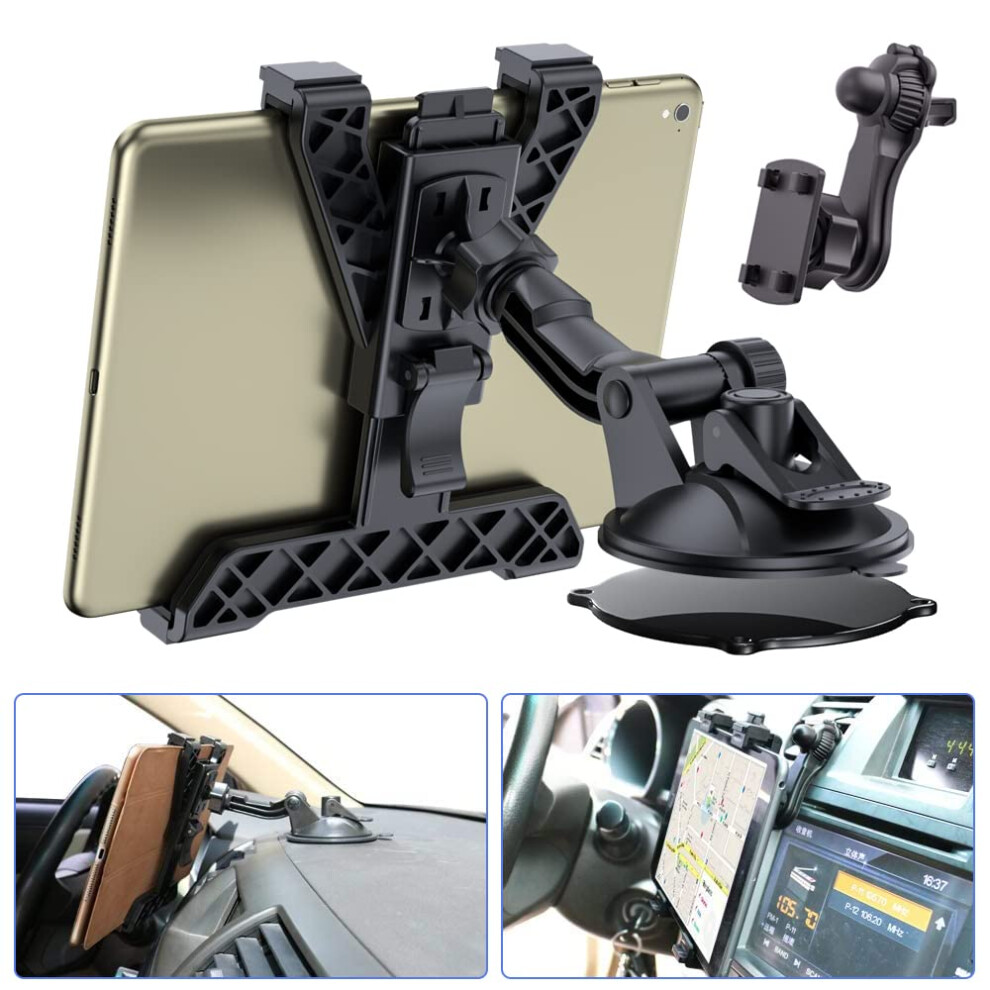Ohlpro Ipad Holder For Car, 360? Rotating Adjustable Car Tablet Holder, Dashboard Windshield Tablet Car Mount Suction Cup, Car Air Vent Mount For 5051222469545