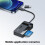 SDCard Reader, Multi-Format Memory Card Reader 4-in-1 usb C USB 3.0 Dual Connector Adapter Supports SD, MS, CF, TF, and Micro SD Cards. Compatible 5