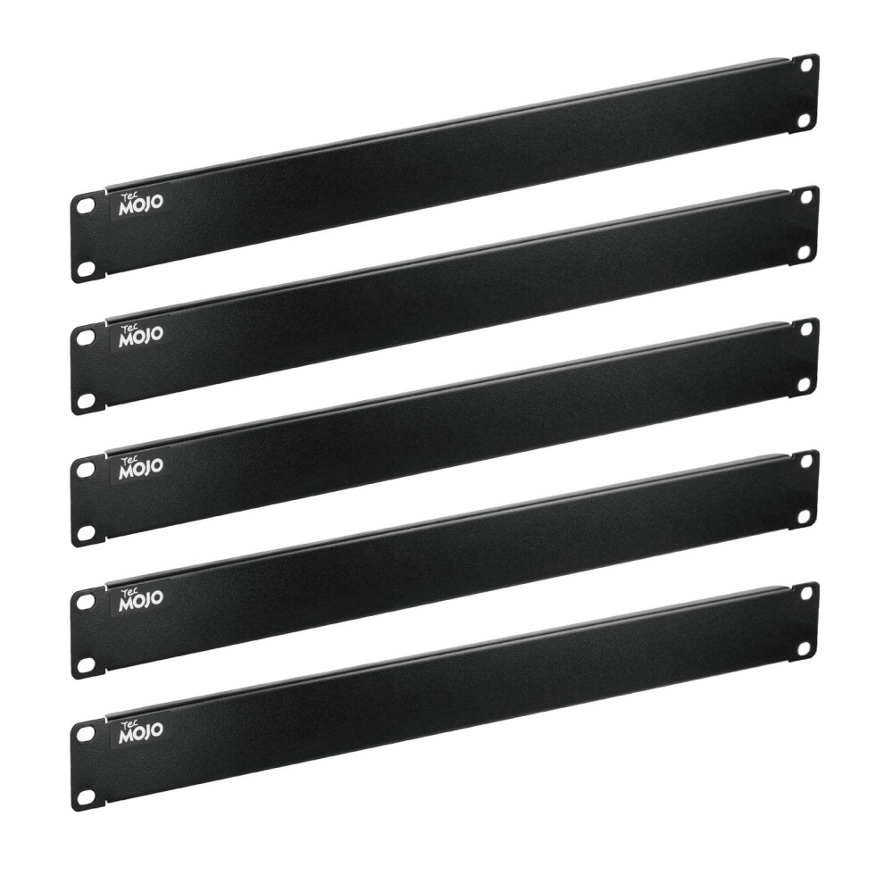 Tecmojo 1U Blank Panel, Rack Mount Plate For 19Inch Server Rack,Network Rack, Enclosures And Cabinets, (1U Solid 5 Pack) Black 5051222470534