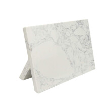 Magnetic Marble Knife Holder Stand with AntiSlip Base for Kitchen Countertop, White