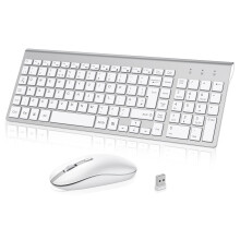 Wireless Keyboard Mouse Combo, cimetech 2.4G Ultra-Thin Keyboard and Mouse Set with Sleek Ergonomic Silent Design & Stable Connection for Windows PC