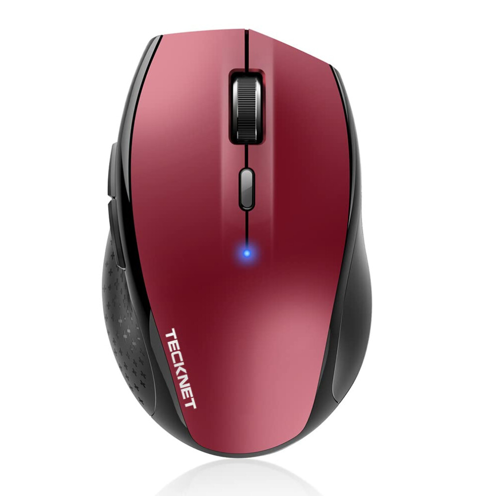 Tecknet Bluetooth Mouse, 4800 Dpi Wirelessmouse, Cordless Mice Ergonomic Portable For Laptop, Computer Mouse Witb 6 Adjubstable Dpi, Pc Mouse With 24