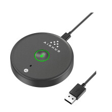 AIRHUG USB Microphone No Speaker, Desktop Computer Mic, Mute Button with LED Indicator,AI Noise Reduction,Plug & Play Omnidirectional Condenser PC