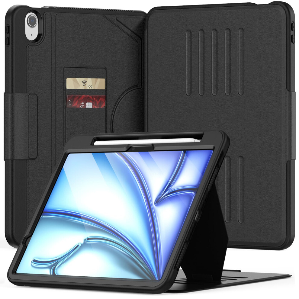 Kaijiabox Case For Ipad Air 11Inch M3/M2 (2025/2024),For Ipad Air 7Th/6Th,Shockproof Cover With Strong Magnetic Multi-Angle Stand,Pencil Holder And 5051122476971