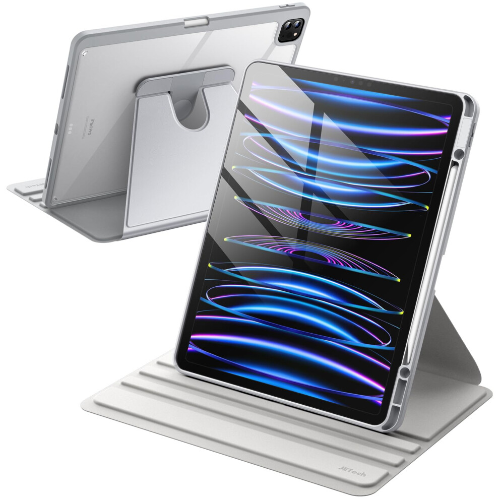 Jetech Rotating Case For Ipad Pro 12.9-Inch (2022/2021/2020/2018) With Pencil Holder, 360 Degree Rotation Protective Stand Cover Clear Back, Auto 5051222476628