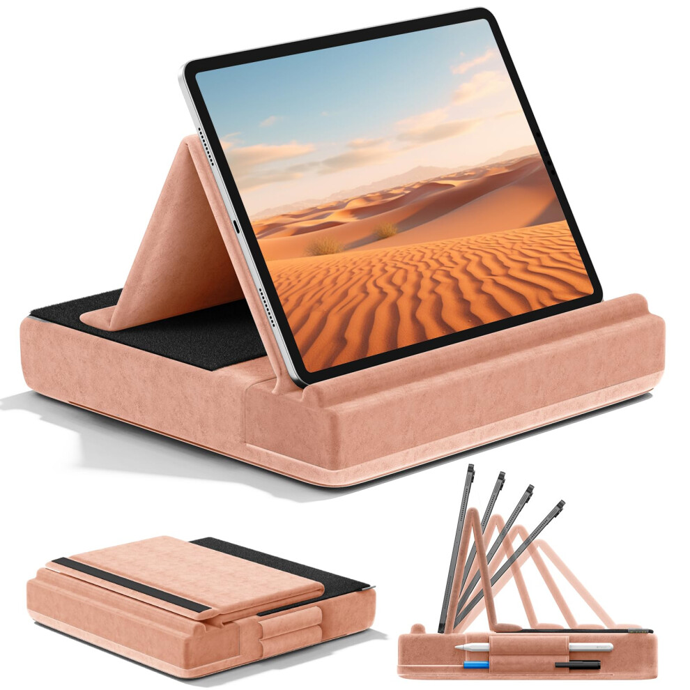 Kdd Tablet Pillow Holder, Multi-Angle Viewing Ipad Holder For Lap, Bed And Desk, Foldable Soft Pad Dock With Stylus Mount Compatible With Ipad Pro 5051222476727