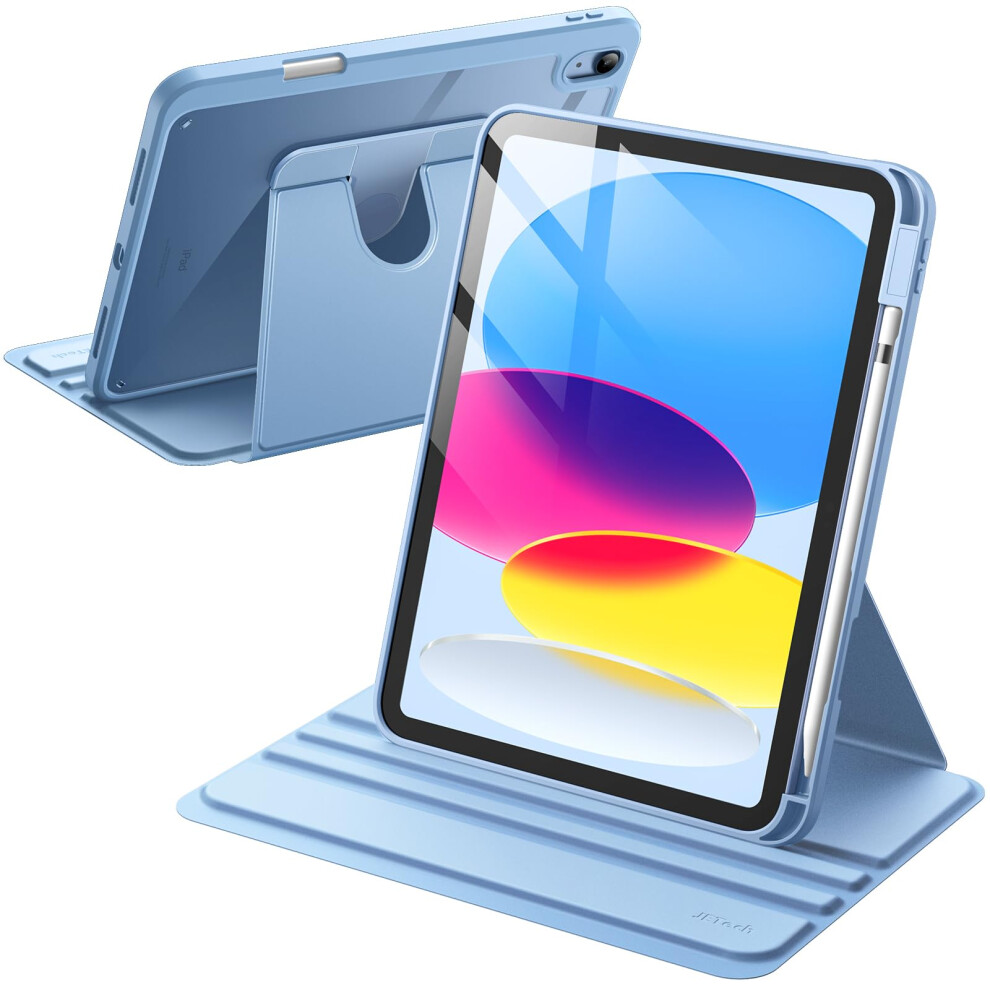 Jetech Rotating Case For Ipad (A16) 11Th/10Th Generation (2025/2022) With Pencil Holder, 360 Degree Rotation Protective Stand Cover Clear Back, Auto 5051222481561