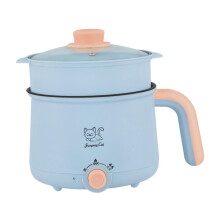 Electric Hot Pot 1.8L Nonstick Mini Electric Cooker for Noodles Soup Pasta Dorm Travel