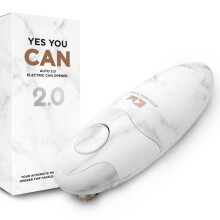 Kitchen Mama Auto 2.0 Electric Can Opener : Refined Blade Opens Almost Any Cans - Automatic, Hands Free, Smooth Edge, Food-Safe, Battery Operated, YES