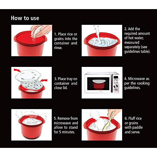 Good 2 Heat Plus Microwave Rice Cooker 2.8L,Red 2