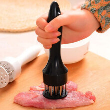Meat Tenderizer with Ultra Sharp Stainless Steel Blades for Steak Pork Beef Fish, Ergonomic Grip