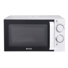 Haden Stainless Steel Interior Microwave Oven - 20l White Microwave, 700W with 6 Power Levels, 30min Timer, Defrost Function and 24.5cm Turntable