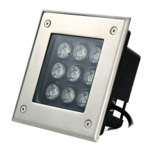 LED Square Inground Light IP67 Waterproof 24V Landscape Spotlight 7 Colors for Pool Deck Garden 5W