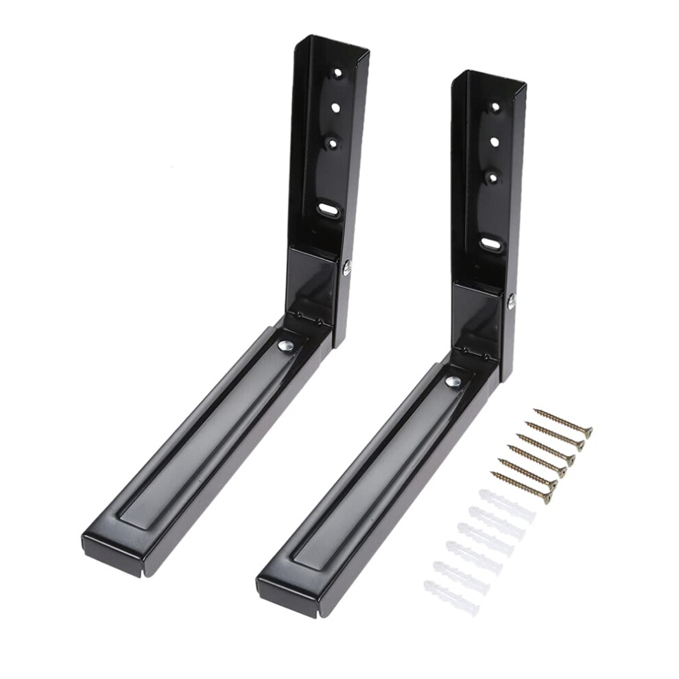 Hniuyun Universal Wall-Mounted Microwave Brackets ,Foldable Arm Adjustable Extensible Wall Hanging Microwave Brackets Oven Stand Shelf Rack Load 99 Lb 5051222493687