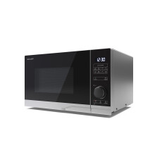 SHARP YC-PS254AU-S 25 Litre 900W Digital Microwave, 10 power levels, ECO Mode, defrost function, LED cavity light - Silver