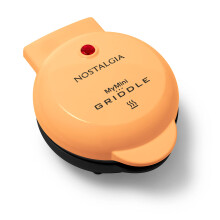 Nostalgia MyMini Personal Electric Griddle, Nonstick Griddle Perfect for Healthy Chaffles, Almond Flour Keto & Low-Carb Diets, Eggs, Omelets, Pancakes