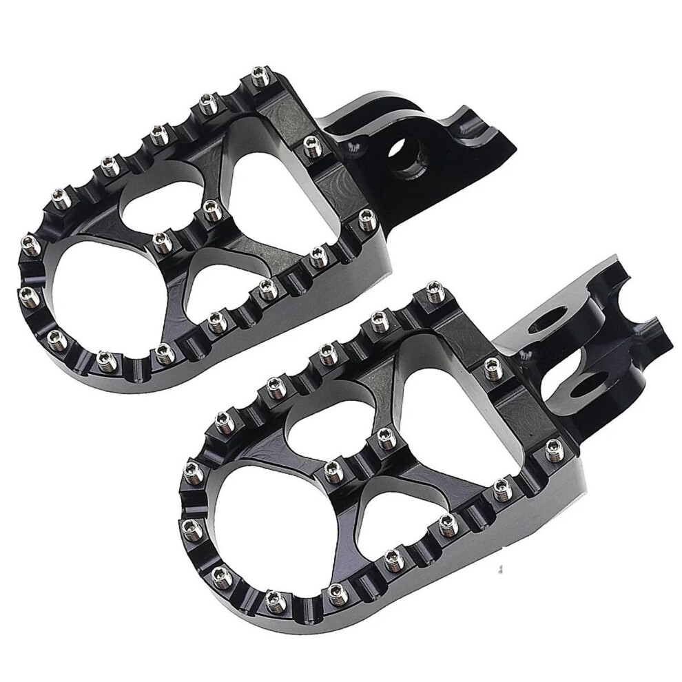 Motorcycle Foot Pegs For Honda Crf 250R 450R 125R 150R With Enhanced Grip And Durable Upgrade (Black) Black 9053599006152
