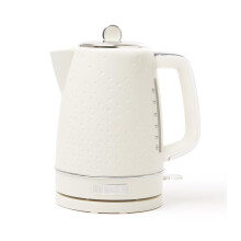 Haden Starbeck White Kettle - 1.7L Fast Boil, Quiet, Cordless Electric Kettle - 3000W, BPA Free, Ergonomic Handle, Energy-Efficient, lightweight -