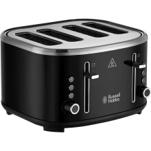 Russell Hobbs 4 Slice Toaster (Independent & Extra wide slots, 6 Browning levels, Frozen, cancel & reheat features with blue indicator light,