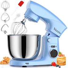 Vezzio Small Stand Mixer,1500W 10-Speed Food Mixers For Baking, 5.5L Dough Mixer,Easy to use and Lightweight,Food Mixer For Baking,Cake And Most Home