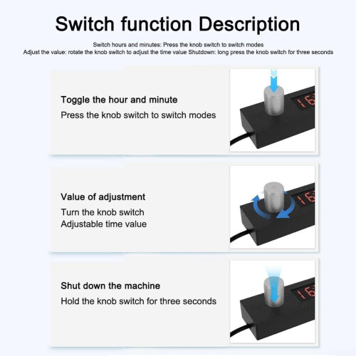 USB Countdown Timer Switch 5V Adjustable Power Off with Digital Display for Aquarium Home Office 1
