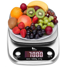 10kg Digital Kitchen Scale Tare Function & Auto Off Premium Stainless Steel for Multifunctional Cooking Food Scale with Backlit LCD Display Premium