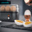 arendo - Electric Egg Boiler, Automatic Cooker with Warming Function for 1 to 3 Perfect Soft,medium and Hard Eggs, Indication Light, Water Measuring 5
