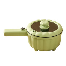 2L NonStick Electric Hot Pot with Dual Modes, Mini Electric Cooker for Dorm Ramen Pasta, Green