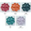 4PC Blue Ceramic Dinnerware Set with Lucky Grass Fruit Plate, Microwave and Dishwasher Safe 4