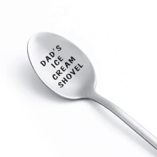 Ice Cream Scoop Funny Engraved Stainless Steel Spoon Gift for Dad Fathers Day Ice Cream Lover