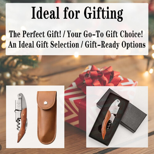 Wine Opener with Engraved Wooden Handle MultiTool, Custom Groomsmen Gift Corkscrew 2