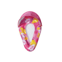 Adult Pool Float Teardrop Inflatable Lounger with UV Canopy and Ergonomic Mesh Recliner Pink