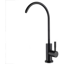 Brushed Black Kitchen Water Filter Faucet, Single Hole Reverse Osmosis Sink Tap, 360 Rotatable Spout