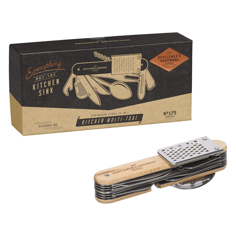 Gentlemen's Hardware Kitchen Multi-Tool, Silver, 4 X 16 X 4.5 Cm 5051222506943