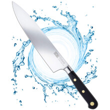 Taylors Eye Witness Oxford Professional Long Chef Knife - 20cm/8? Full Tang Blade, Taper Ground Stainless Steel. Traditional Triple Brass Rivet