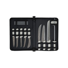 Starrett Professional Butchers Knife Set - 11 Pieces Stainless Steel White Ergonomic Handles Kitchen Chef Knife - Includes Boning Skinning Steak