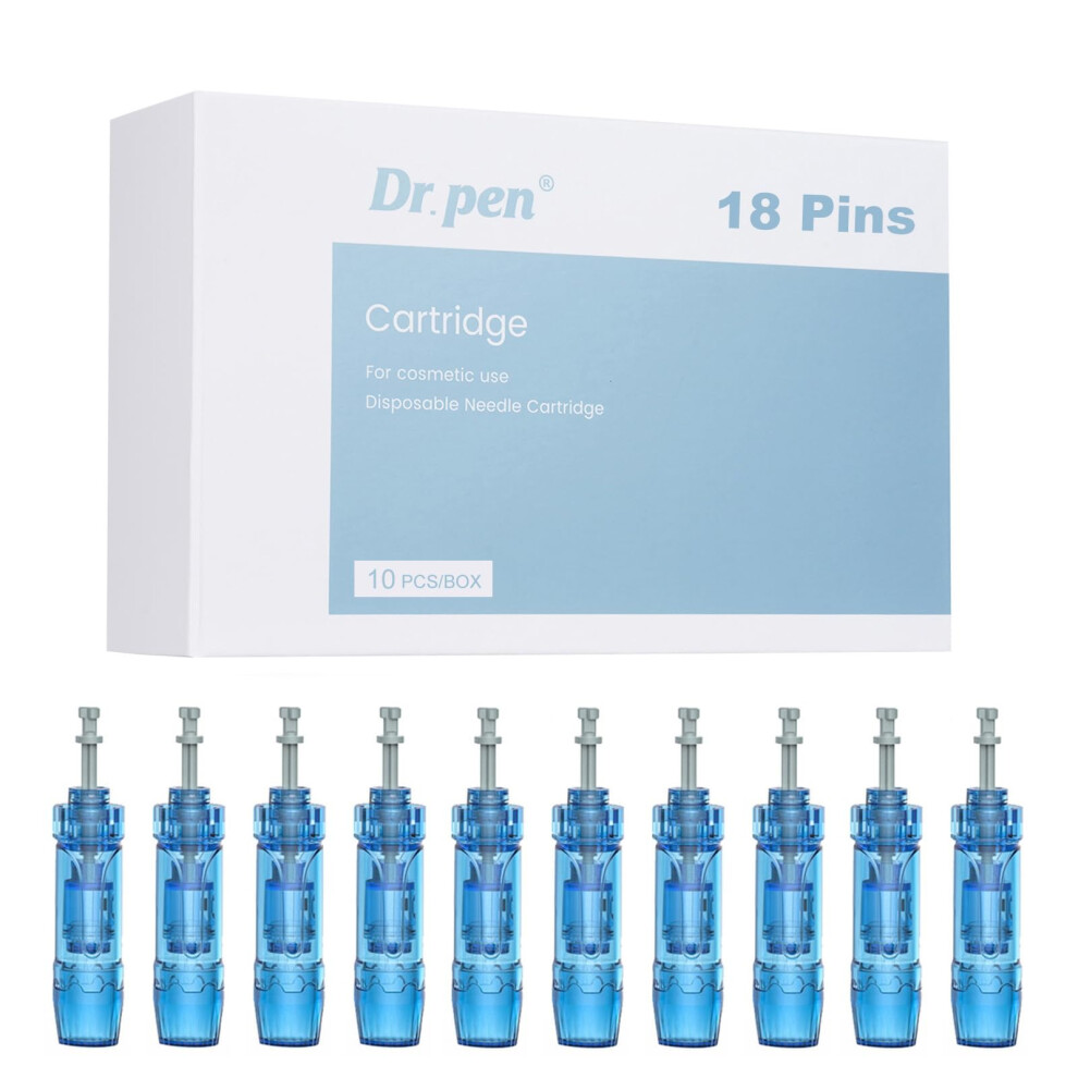 Bestauty Dr.pen M8s Cartridges 18 Pins, 10Pcs Dr.pen Replacement Cartridges For Microneedling Pen M8s/A8s/A9 Model, Authentic Disposable Microneedling