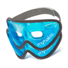 MyHalos Gel Eye Mask - Reusable Cooling Eye Mask with Adjustable Straps - Cold Mask for Puffy Eyes, Dark Circles and Hangovers - Eyes Ice Pack