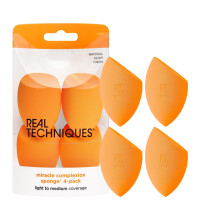 Real Techniques Miracle Complexion Sponge for Liquid & Cream Makeup, 3-Point Design for Seamless Application, Streak-Free Natural Dewy Finish,