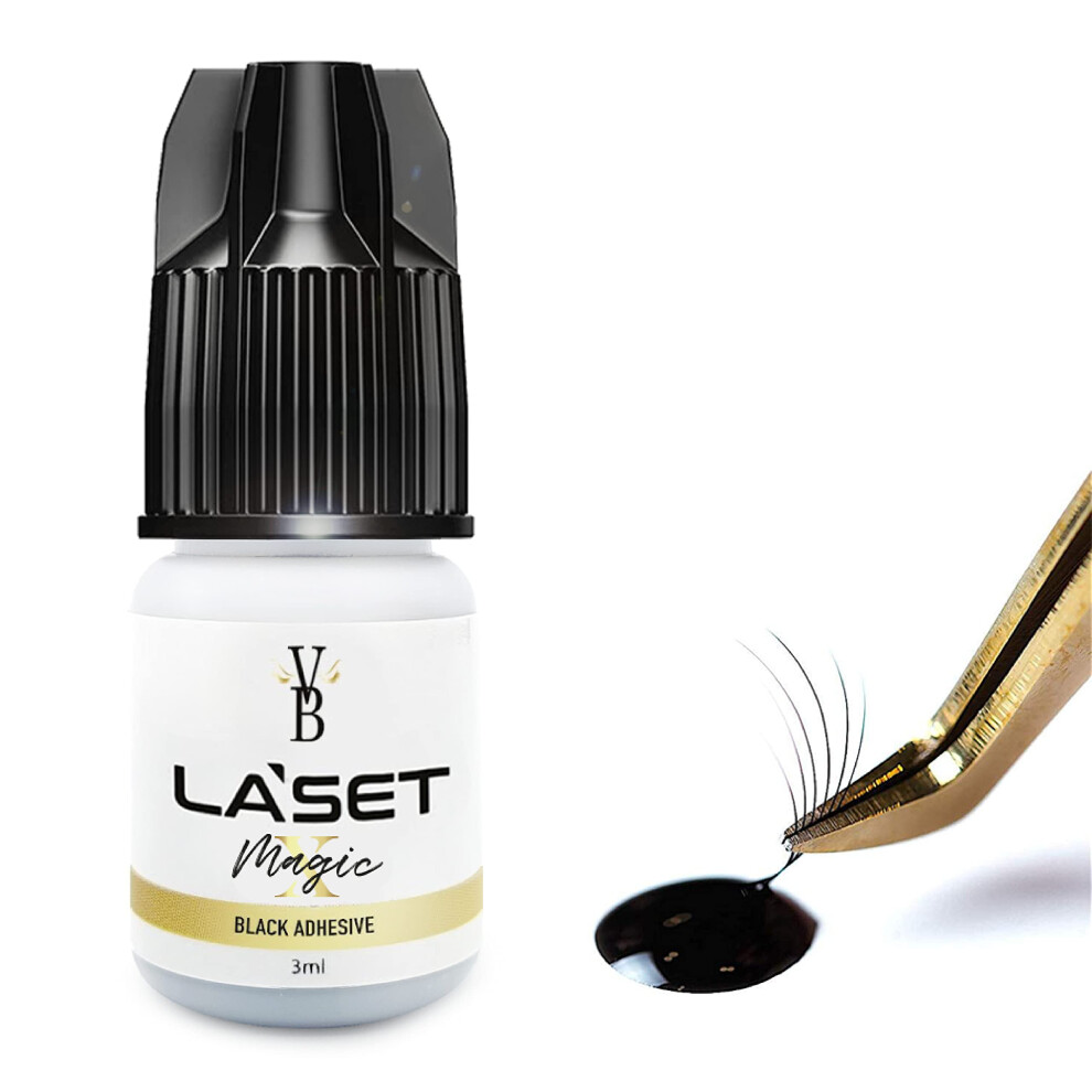 Laset Eyelash Extension Glue For Volume And Individual Eyelashes Eyelash Extra Strong Adhesive Individual Lash Glue 6-7 Weeks Retention 1-2 Sec Drying